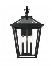 Elegant OD334W20BK - Frankford 7 inch Outdoor Pendant in Black