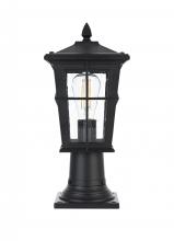 Elegant OD337P16BK - Outdoor Pole Light L7" W7" H16" L1 Black