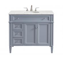 Elegant VF12540GR - 40 In. Single Bathroom Vanity Set in Grey