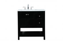 Elegant VF16432BK - 32 Inch Single Bathroom Vanity in Black