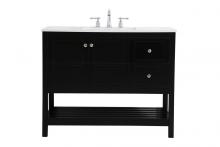 Elegant VF16442BK - 42 inch Single Bathroom Vanity in Black