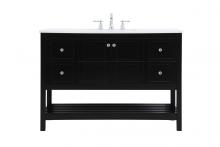 Elegant VF16448BK - 48 Inch Single Bathroom Vanity in Black