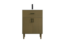 Elegant VF25024MCB - Vanity Cabinet 2Dr W24''xD19''xH34" Chestnut Brown