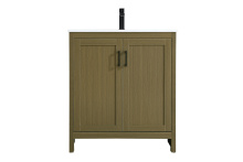 Elegant VF25130MCB - Vanity Cabinet 2Dr W30''xD19''xH34" Chestnut Brown