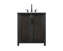 Elegant VF29530CO - 30 inch Single Bathroom Vanity in Chocolate Oak