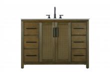 Elegant VF29548HO - Vanity Cabinet 2Dr 6Dw 48x21.5x35 Hazel Oak