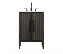 Elegant VF29624CO - 24 inch Single Bathroom Vanity in Chocolate Oak