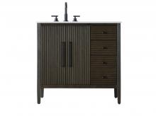 Elegant VF29636CO - 36 inch Single Bathroom Vanity in Chocolate Oak