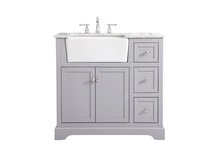Elegant VF60236GR - 36 Inch Single Bathroom Vanity in Grey