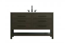 Elegant VF60554MMB - 54 inch Single Bathroom Vanity in Mocha Brown