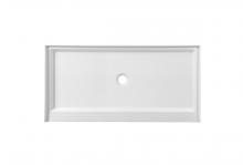Elegant STY01-C6030 - 60x30 inch Single threshold shower tray center drain in glossy white