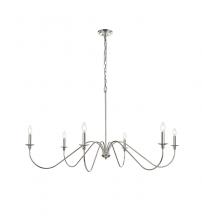 Elegant LD5056D54PN - Rohan 54 Inch Chandelier in Polished Nickel