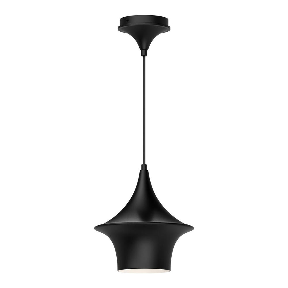 Emiko 9-in Matte Black 1 Light Pendant