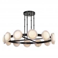 Alora Lighting CH320050UBAR - Alonso 50-in Urban Bronze/Alabaster LED Chandeliers