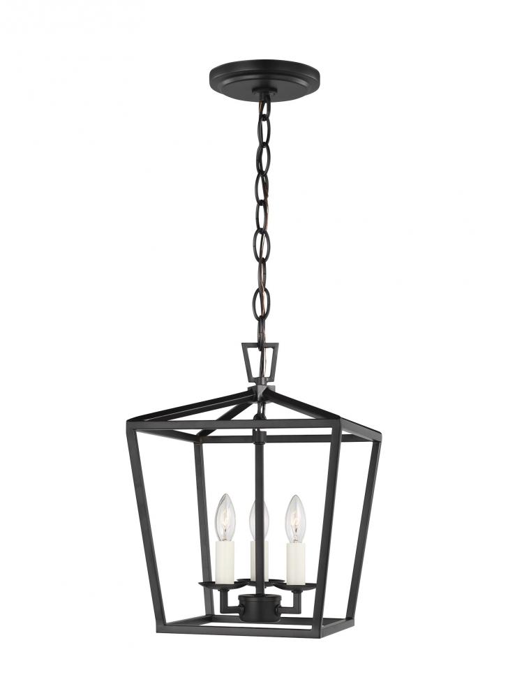 Dianna transitional 3-light LED indoor dimmable ceiling pendant hanging chandelier light in midnight