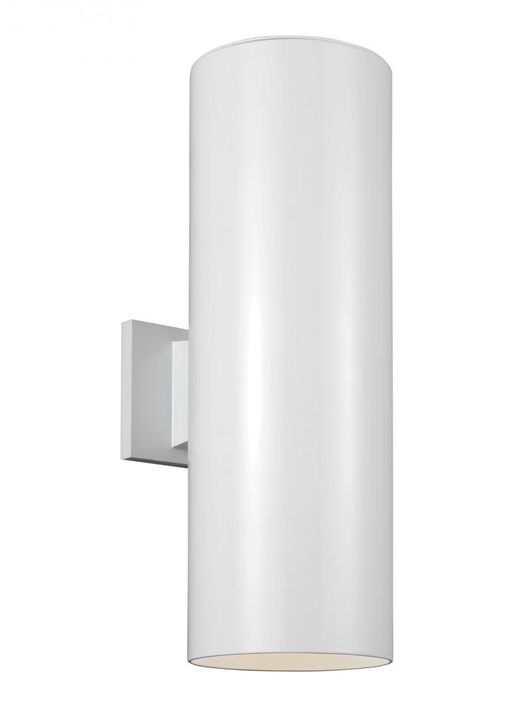 Outdoor Cylinders transitional 2-light integrated LED outdoor exterior large integrated LED wall lan