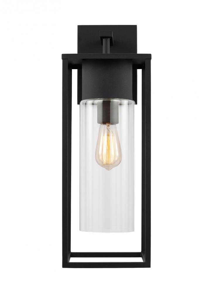 Vado transitional 1-light LED outdoor exterior extra large wall lantern sconce in black finish with