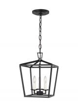 Visual Comfort & Co. Studio Collection 5192603EN-112 - Dianna transitional 3-light LED indoor dimmable ceiling pendant hanging chandelier light in midnight