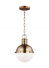 Visual Comfort & Co. Studio Collection 6177101-848 - Hanks transitional 1-light indoor dimmable mini ceiling hanging single pendant light in satin brass
