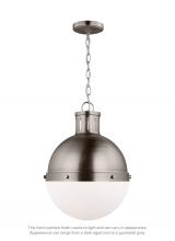 Visual Comfort & Co. Studio Collection 6577101EN3-965 - Hanks transitional 1-light LED indoor dimmable medium ceiling hanging single pendant light in antiqu
