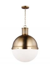 Visual Comfort & Co. Studio Collection 6677101-848 - Hanks transitional 1-light indoor dimmable large ceiling hanging single pendant light in satin brass