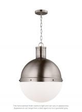 Visual Comfort & Co. Studio Collection 6677101-965 - Hanks transitional 1-light indoor dimmable large ceiling hanging single pendant light in antique bru