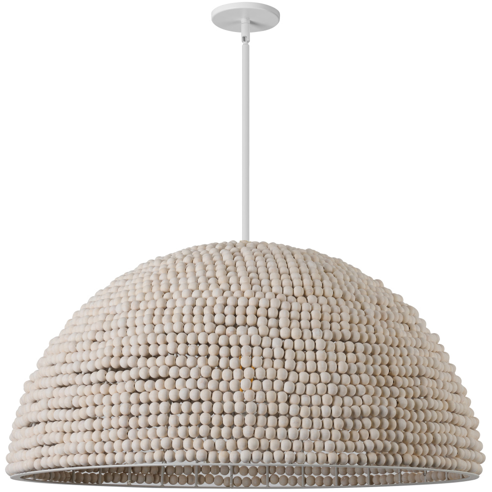 4 Light Incandescent Vintage White Pendant