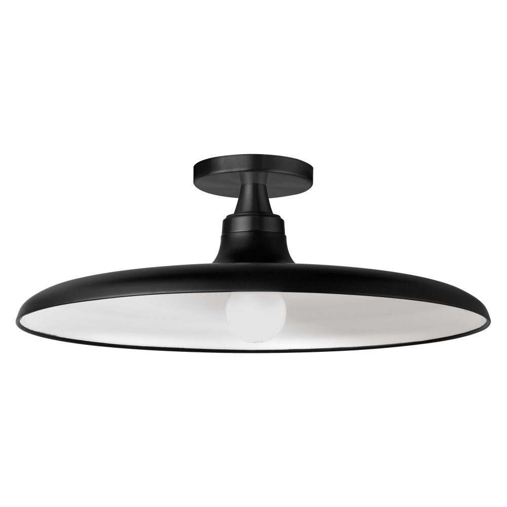 1 Light Semi-Flush Mount in Matte Black