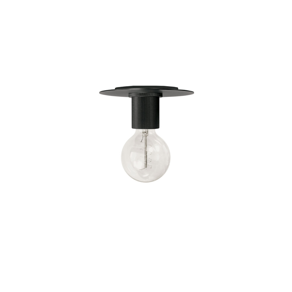 1 Light Matte Black Flush Mount