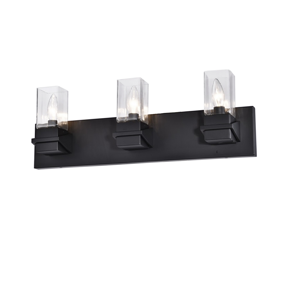 3LT Incandescent Vanity, MB w/ CLR Glass