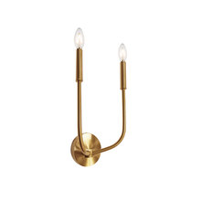 Dainolite ELN-152W-AGB - 2 Light Incandescent Wall Sconce, Aged Brass