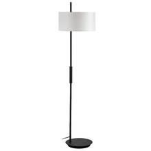 Dainolite FTG-622F-MB-WH - 1 Light Incandescent Floor Lamp, Matte Black w/ White Shade