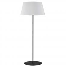 Dainolite GTC-R631F-MB-WH - 1 Light Incandescent Round Base Floor Lamp Matte Black with White Shade