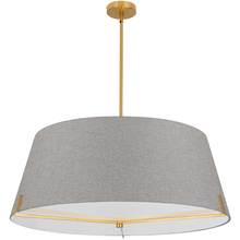 Dainolite PST-324P-AGB-GRY - 4 LT Incandescent Pendant, AGB w/ GRY fabric shade