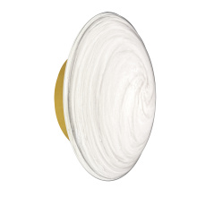 Dainolite WNA-75LEDW-AGB-SWL - 5W Wall Sconce, AGB w/ Swirl Glass