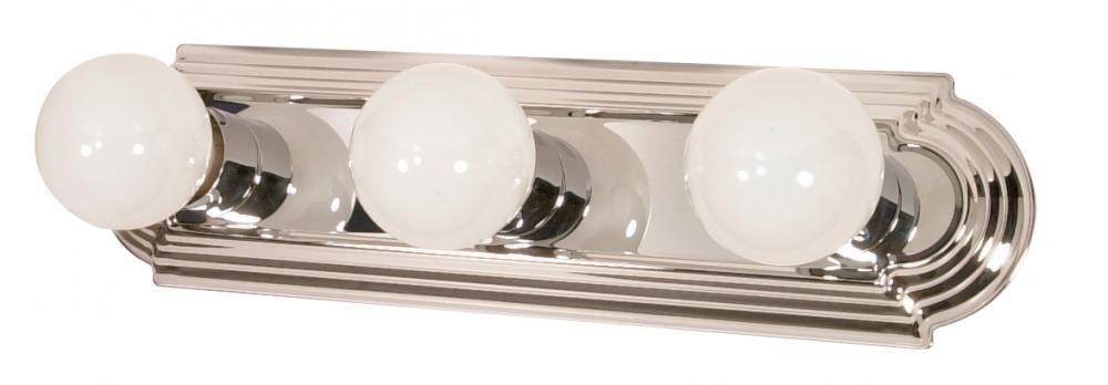 3 Light - 18" Vanity Strip - Polished Chrome Finish