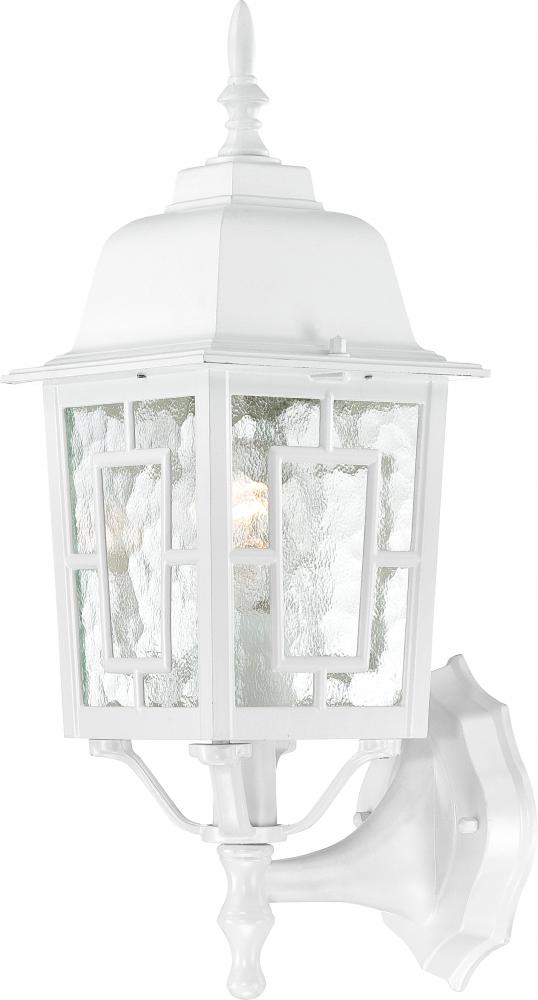 Banyan - 1 Light 17" Wall Lantern with Clear Water Glass - White Finish