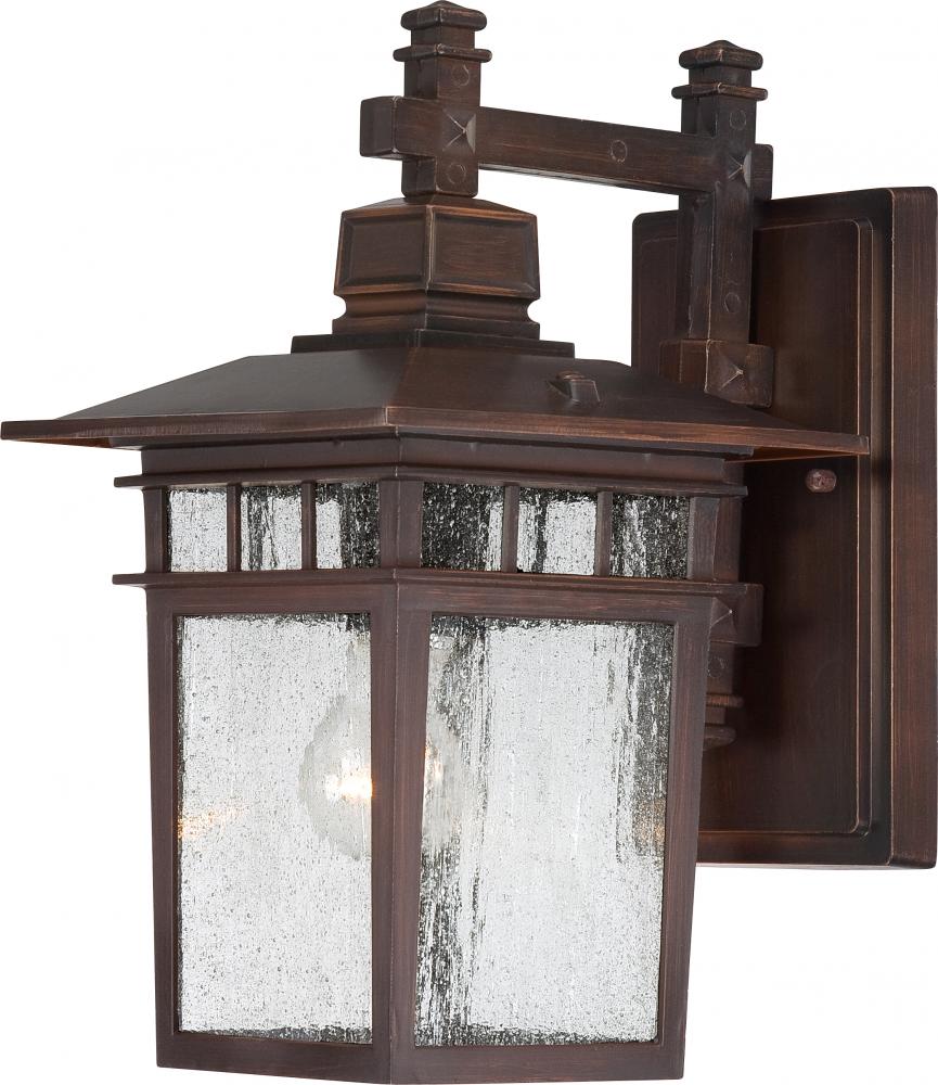 Cove Neck - 1 Light 14" Wall Lantern with Clear Seed Glass - Rustic Bronze Finish