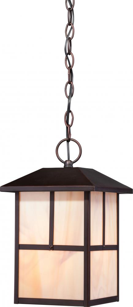 Tanner - 2 Light - Flush with Honey Stained Glass - Claret Bronze Finish