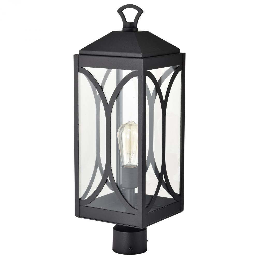 Oaklyn; 1 Light Post Top; Matte Black with Clear Glass
