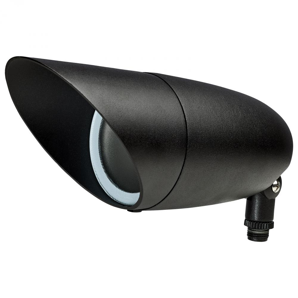 LED Landscape Flood; 12 Watt; Matte Black Finish; 3000K; 120 Volt