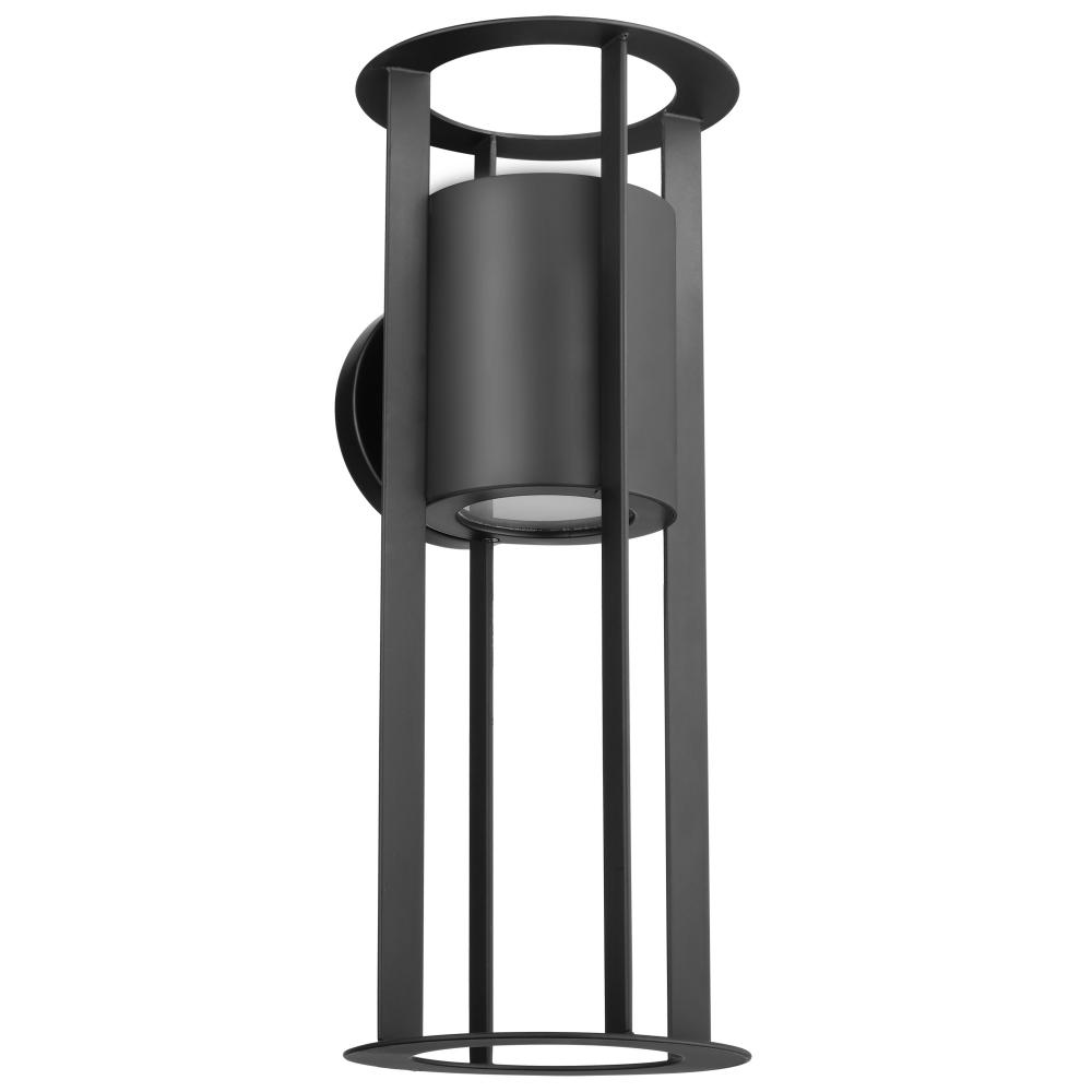 Continuum; 15W LED; Medium Wall Lantern; Matte Black Finish