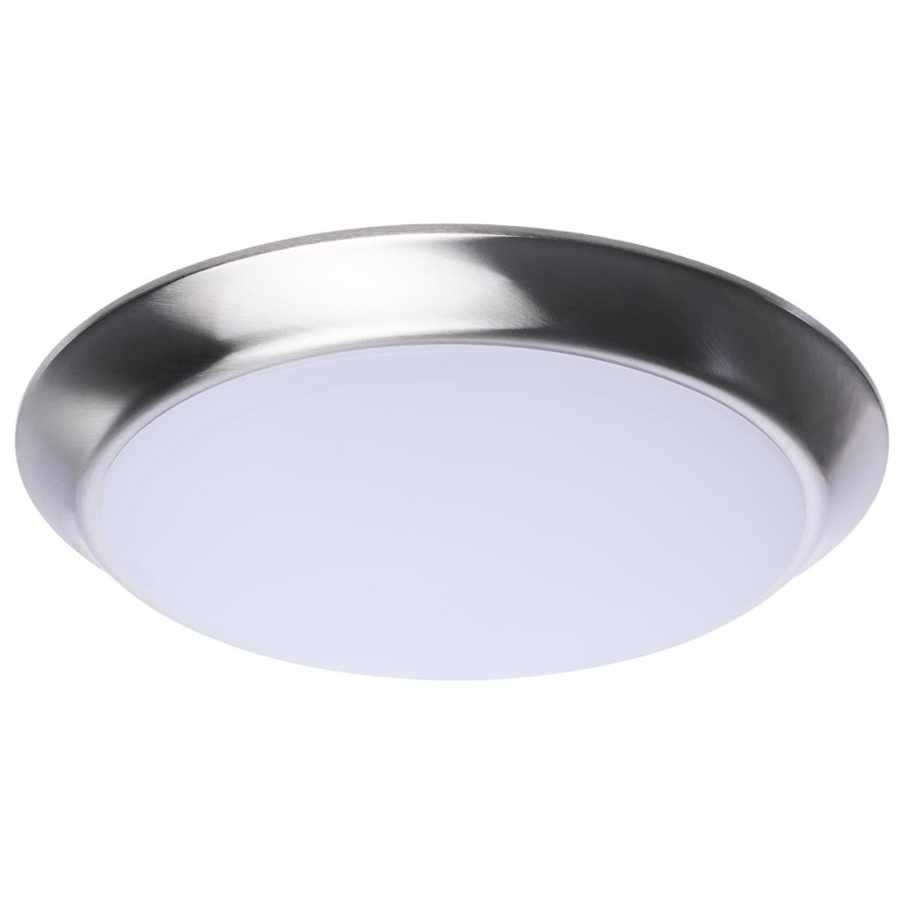 10 Inch LED Disk Light; 27K/3K/35K/4K/5K CCT Selectable; Brushed Nickel Finish