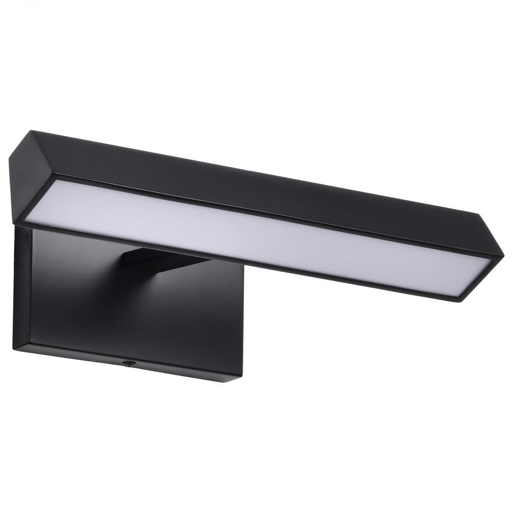 Mila; 1 Foot LED Picture Light; 3 CCT Selectable; Black Finish; Acrylic L ens