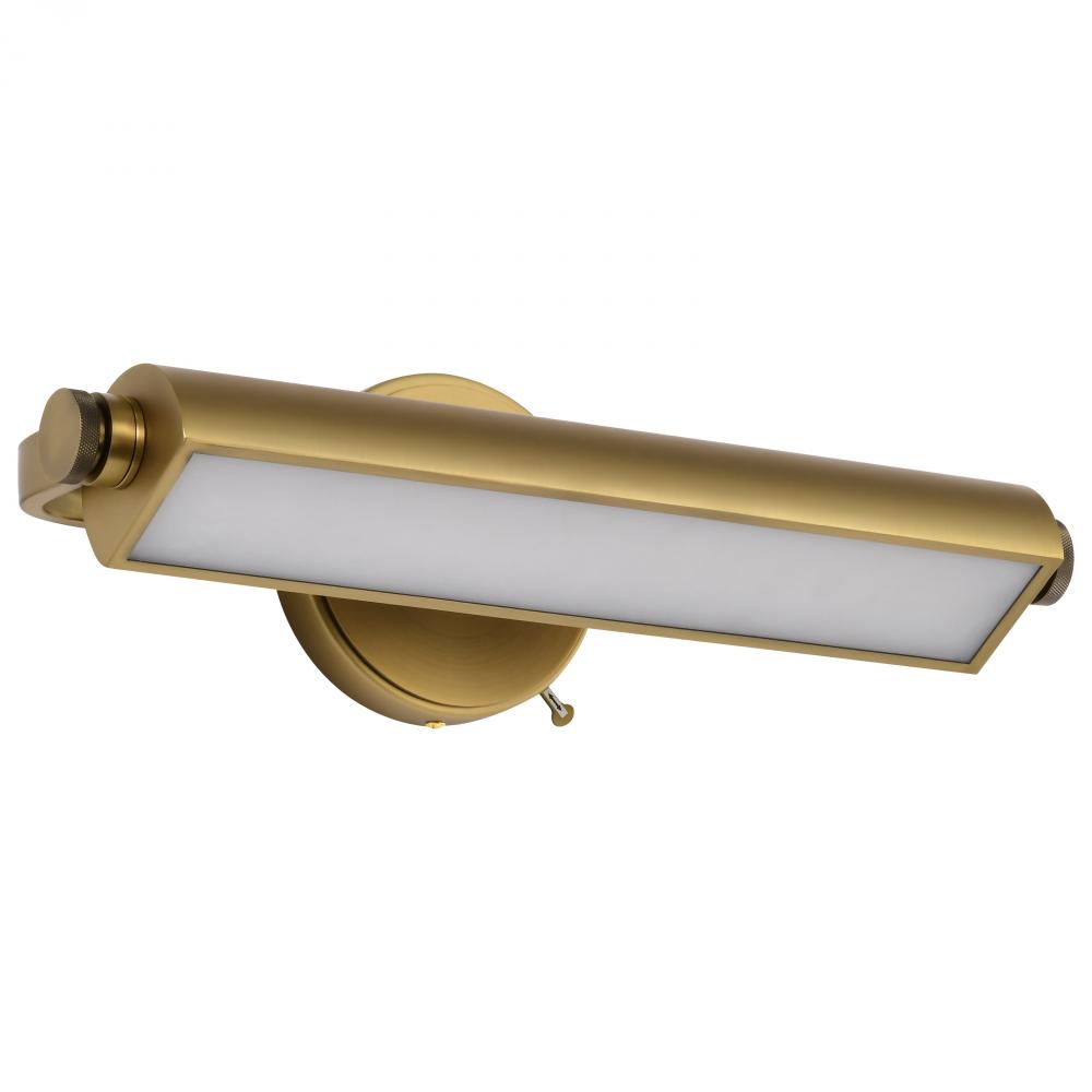 Auden; 18 Inch LED Vanity; 3 CCT Selectable; Vintage Brass Finish; Acrylic Lens