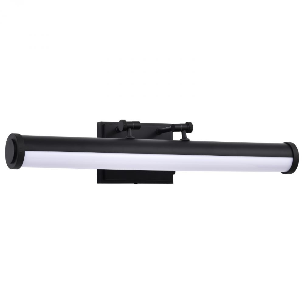 Cora; 24 Inch LED Vanity; 3 CCT Selectable; Black Finish; Acrylic Lens