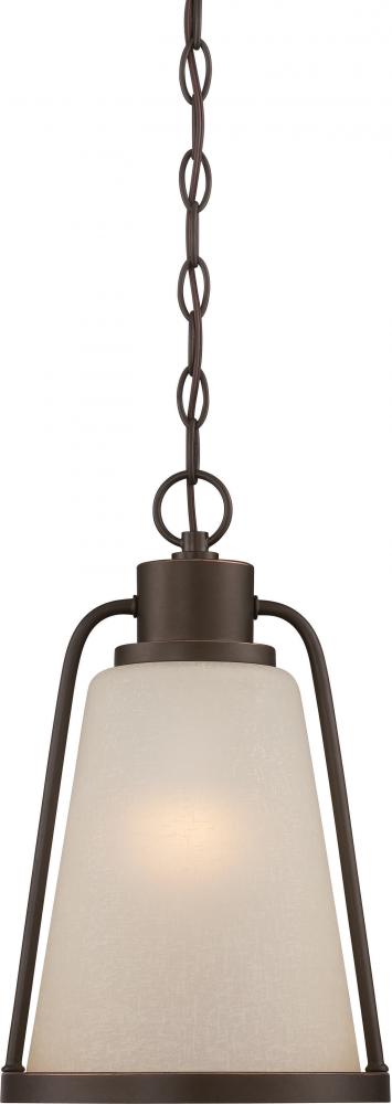 Tolland - LED Outdoor Hanging with Champagne Linen Glass