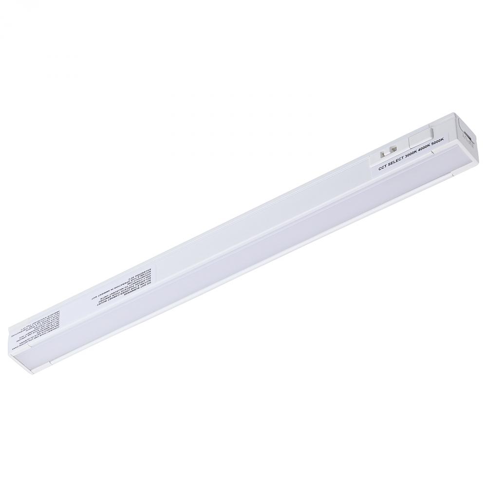 4 Watt 10-Inch LED Under Cabinet; 30K/40K/50K CCT Selectable; White Finish 120 Volt
