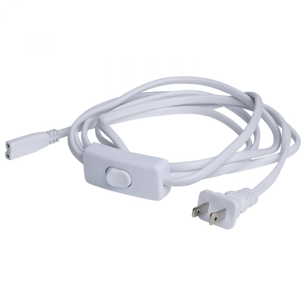 8-Foot Power Cord; Line Switch; White Finish