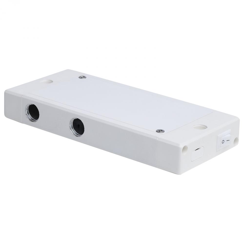 Junction Box with Switch; White Finish